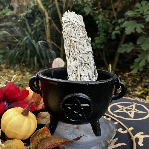 Chaudron de sorcière en fonte -  Pentacle  symbol – Image 9
