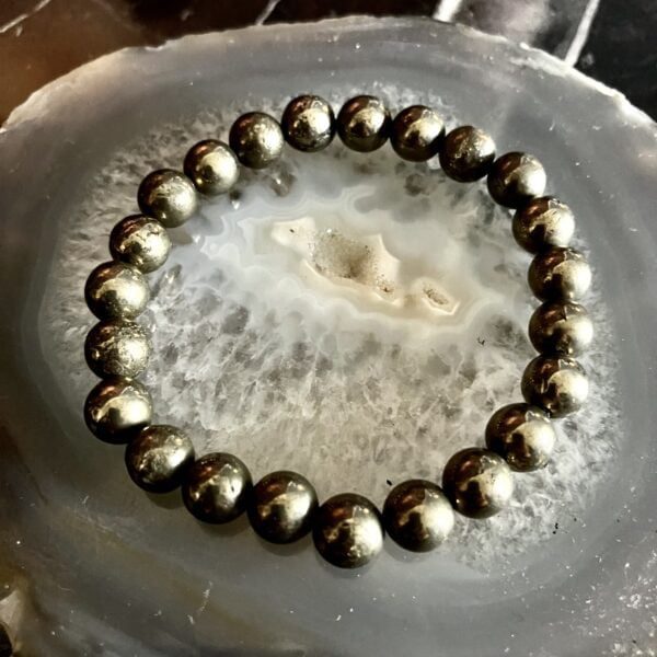 bracelet en pyrite