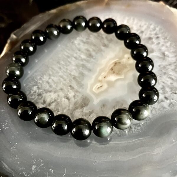 bracelet obsidienne oeil celeste